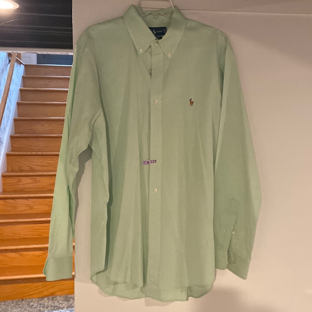 Ralph Lauren sea foam green cotton dress shirt